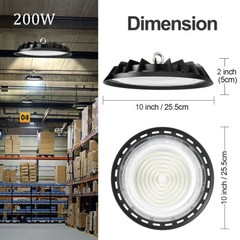 10Pack 200W UFO Led High Bay Light Commercial Industrial Factory Warehouse Light