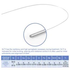 10 Pcs/Pack Dental Orthodontic Arch Wire Super Elastic Niti Round Natural From