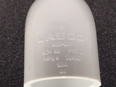 LASCO 1″ Sch 40 PVC 90 Elbow. Slip to Slip (BUNDLE OF 25) 5 BAGS OF 5 PER BAG.