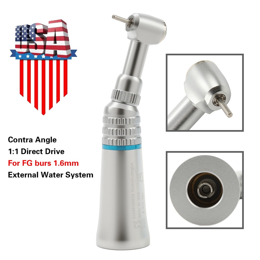 Yabangbang Dental Low Speed Contra Angle Handpiece Push Button Fit FG 1.6mm Burs