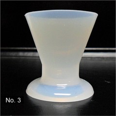 DENTAL LAB FLEXIBLE SILICONE DAPPEN DISH MIXING BOWL CUP 12ml No.3 – 12pc/Bag