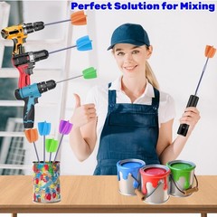 4 Pcs Resin Mixer Paddles for Resin Drill Epoxy Mixer Attachment Paint Stirrer