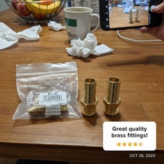 Brass Hose Barb Fittings 1/2 Inch to 3/8 Inch NPT Male Connectors Durable Air…