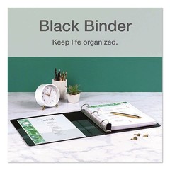 Cardinal 10321 ClearVue 3-Ring 2″ Cap Easy Open Slant-D Ring Binder – Black New