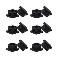 1″x1″ Square Tube End Cap Plastic Plugs 12 Pack, 1×1 1 Inch Square Tubing Plug