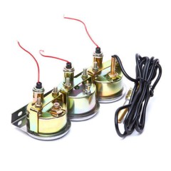 3 in1 52mm 2″ Chrome Car Triple Gauge Set Kit Water Temp Oil Pressure Volt Meter