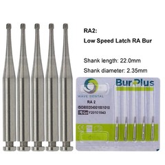 WAVE Dental Round Latch Carbide Bur RA 1 2 3 4 5 6 7 8 Midwest LA For Slow Speed