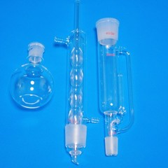 1 set of lab glass soxhlet extractor kit 1000 ml, 500 ml, 250 ml, 150 ml