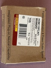 Square D HOM115PCAFI Homeline 15A Plug-On Neutral AFCI Circuit Breaker NEW