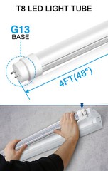 10-100 PACK LED G13 4FT 4 Foot T8 Tube Light Bulbs 18W 6000-6500K Cool White