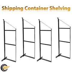 4 Pack Black Cargo Shipping Container Shelving Shelf Brackets Universal Fitment