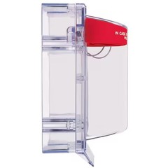 Fire Alarm Protective Cover, Polycarbonate, Surface Mount, 6 7/8 in W x 8 7/8 in