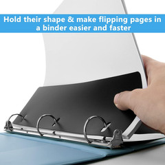 20 Flat Sheet Lifters for 11-Inch X 8.5-Inch 3 Ring Binders – 20 PCS