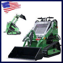Upgraded 2025 Mini Skid Steer Track Loader Hydraulic Crawler Skid Pickup & Ship