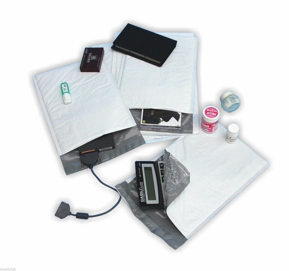 100 #000 4×8 Poly Bubble Padded Envelopes Mailers Shipping Case 4″x8″