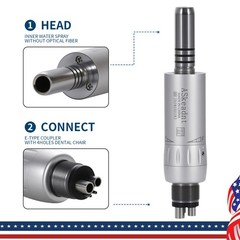 1-10* Dental Inner Channel E-type Air Motor Handpiece 4 Hole Low Speed E-type