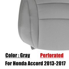 Gray Perforated Microfiber Leather Front Seat Covers Honda Accord Sedan 13-17
