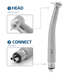 1 Set Estilo Dental 4 Agujero Alta y Baja Velocidad /Kit de Pieza de Mano de