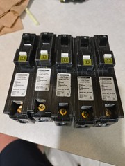 Lor of 5 Square D HOM115PCAFI Homeline – Arc Fault (AFCI) Circuit Breaker