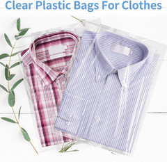 Cellophane Bags, 100 Pcs Resealable Clear Poly Bags for Clothes, Party Favors, A