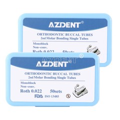 AZDENT Dental Orthodontic Buccal Tube 1st 2nd Molar Roth MBT 022/018 Bondable