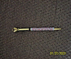 New, 2 Unbranded USA Flag Ball Point Pen with Eagle Clip