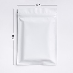 4x6in Double Side White Matte Foil Mylar Zip Lock Pouch Bag w/Heat Seal Machine