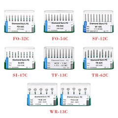 10Pcs/pack Dental Diamond Burs for High Speed Handpiece FG1.60mm Polishing Burs