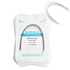 Dental Orthodontic Stainless Steel Round Arch Wire Ovoid Form 10pcs/pack