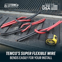 WELDING CABLE 1/0 RED Per-Foot CAR BATTERY LEADS USA NEW Gauge Copper Solar