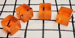 10 PCs 1” x 1″ x 1″ SQUARE CLEAR AMBER ACRYLIC Plexiglass ROD CUBES PEGS 1 Inch