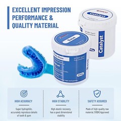 Dental Impression Putty Fast Set 800g VPS Putty (400g Base & 400g Catalyst) New
