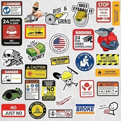 160 Funny Blue Collar Stickers for Adult Men’s Hard Hats & Tools – Great Gifts