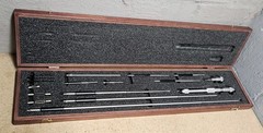 Starrett No. 124MDZ solid-rod inside micrometer set – 50mm to 800mm range USA