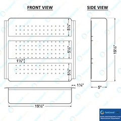 Stainles Steel Scrap Basket 20 in. x 20 in. x 5 in. For Commercial Sinks