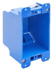 10-Pack 1-Gang Electric Outlet/Switch Box 14 Cu In ETL Old Work Remodel Blue