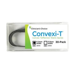 Clinicians Choice 206105 Convexi-T Convex Matrix Bands 0.025 – 6.3mm 30/Pk
