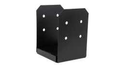 4PACK 8×8 Post Base Bracket for Pergola, Black Powder Coated Steel with Standoff