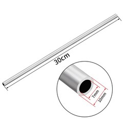 300mm Length 10mm OD 7mm ID 6063 Seamless Aluminum Round Straight Tubes