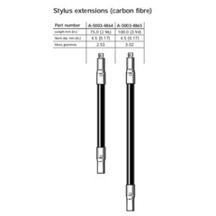 CMM Stylus Extension M3 Thread Carbon fibre Stem 100mm Length for A-5003-4865
