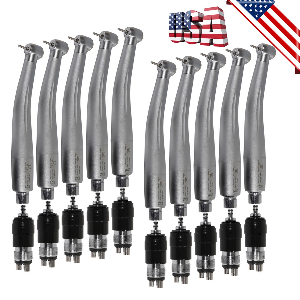 10 NSK Style Dental High Speed Handpiece Turbine with Quick Coupler 4Hole Swivel
