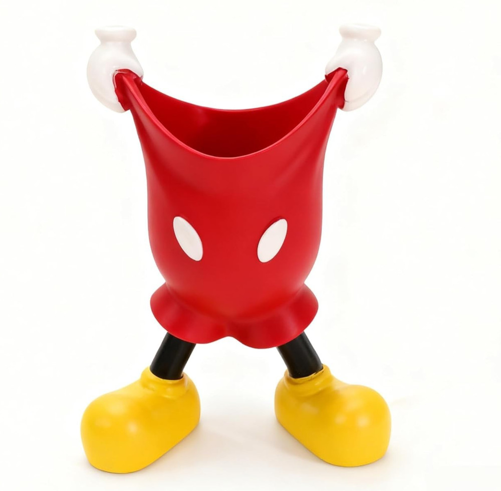 Disney Mickey Glove Pen Holder Anime Cartoon Pencil Stationery Desktop Decor