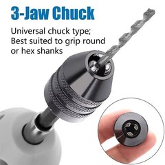 4Pcs 1/4″Hex Shank Keyless Drill Chuck Adapter Bit Quick Change Converter Driver