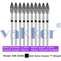 Dental Diamond Burs FG Football Egg Super Fine Medium Coarse Grit 368 369 379