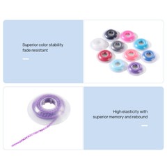 AZDENT Dental Orthodontic Colored Elastic Power Chain Long Short Continuous