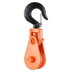 2 Ton Snatch Block with Swivel Hook 3″ Sheave 3/8″ Wire Rope Wrecker Rollback