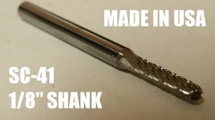 SC41D Cylindrical End SOLID Carbide Burr Bur Cutting Tool Die Grinder Bit 3/32″