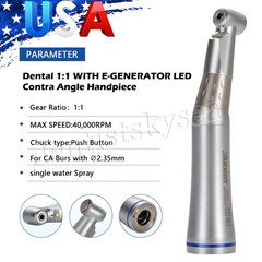 LED Contra Angle Fiber E-generator Low Speed Handpiece Dental DT L