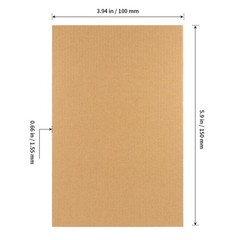 200 Pack 6 x 4 Inch Brown Corrugated Cardboard Sheets, 1.5mm Thick Corrugated…