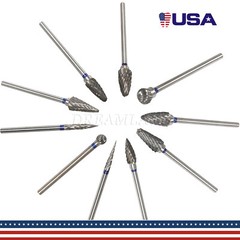 10Pc/kit Dental Lab Polishing Bur Drills Tungsten Steel Carbide Burs 2.35MM